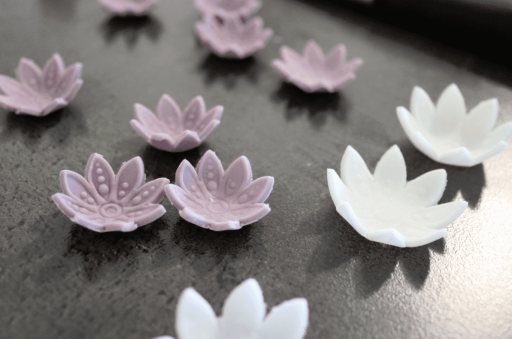 3D kakepynt blomster